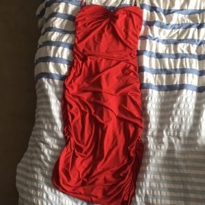 Red party dress